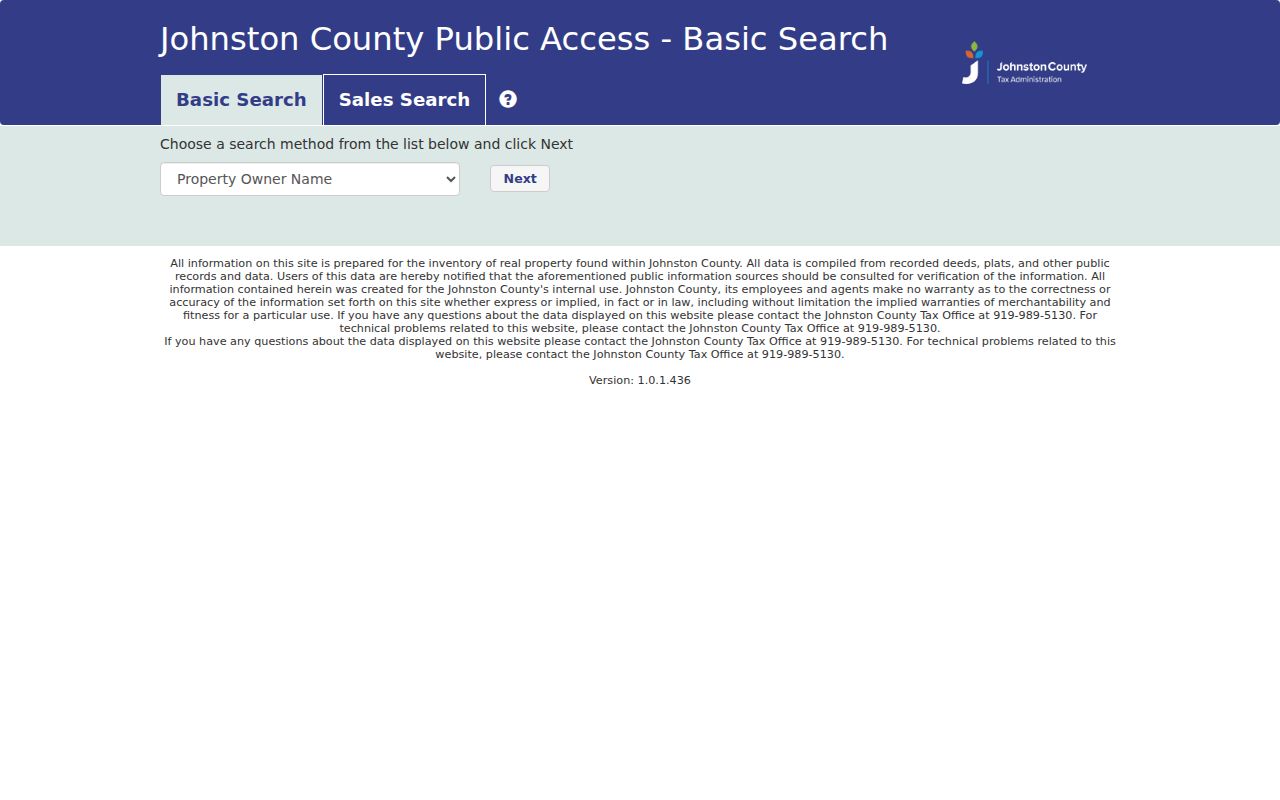 Johnston residents directory property search entry